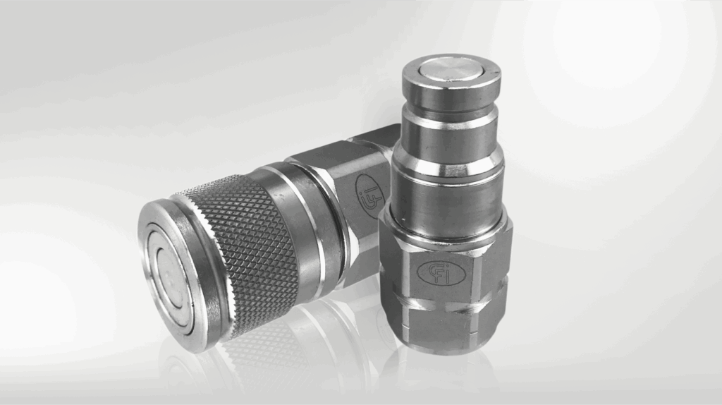 Conjunto Engate Hidráulico Face Plana Macho e Femea 3/8